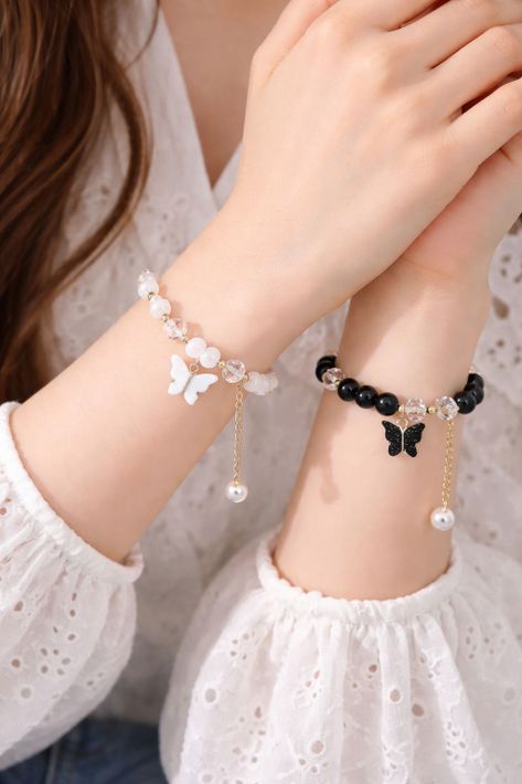 Vintage Glass Beads Stackable Bracelet